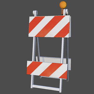 road barricade 3d max