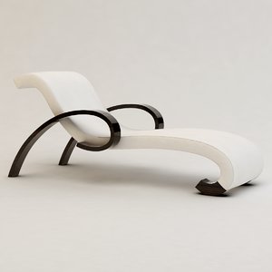 armani borromini chaise longue 3d model