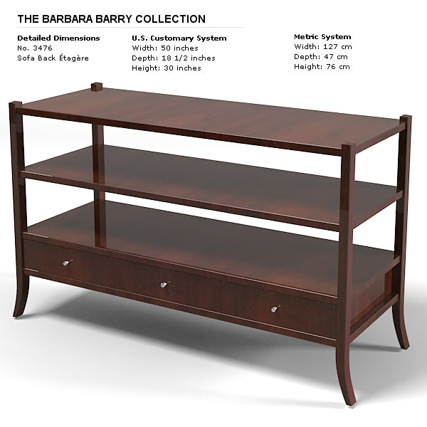 Baker Sofa Back Etagere Barbara Barry 3476 Console