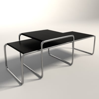 3d Marcel Breuer Laccio Tables Model