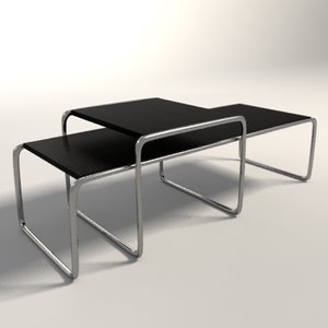 3d marcel breuer laccio tables model