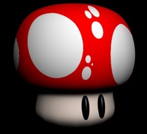 free mario mushroom 3d model