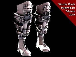 warrior boots 3d model