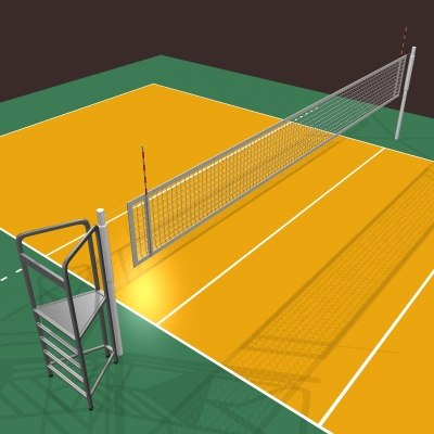 volleyball court 3d model