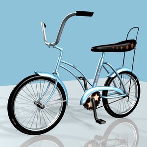 blue bicycle 3d model