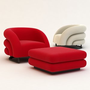 armani baloon chair 3d model