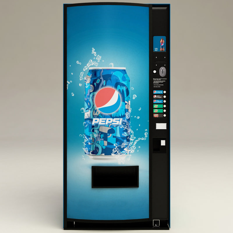 pepsi vending machine 3d model