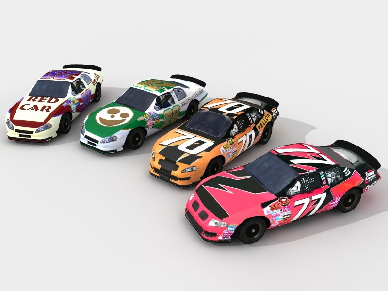 race cars 3d model