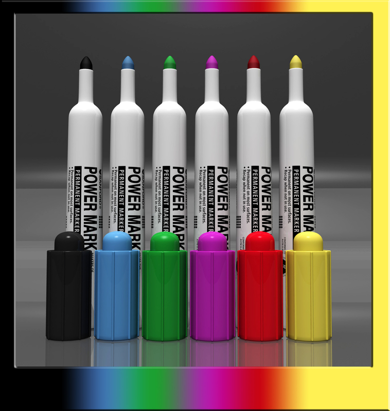 color markers 3d model