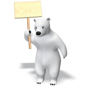 standing polar bear 3d model