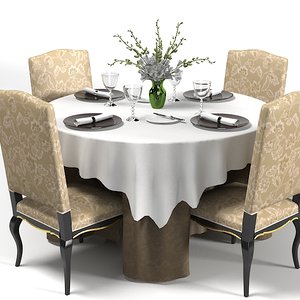 table restaurant 3d model