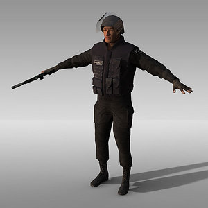 swat police 3d model