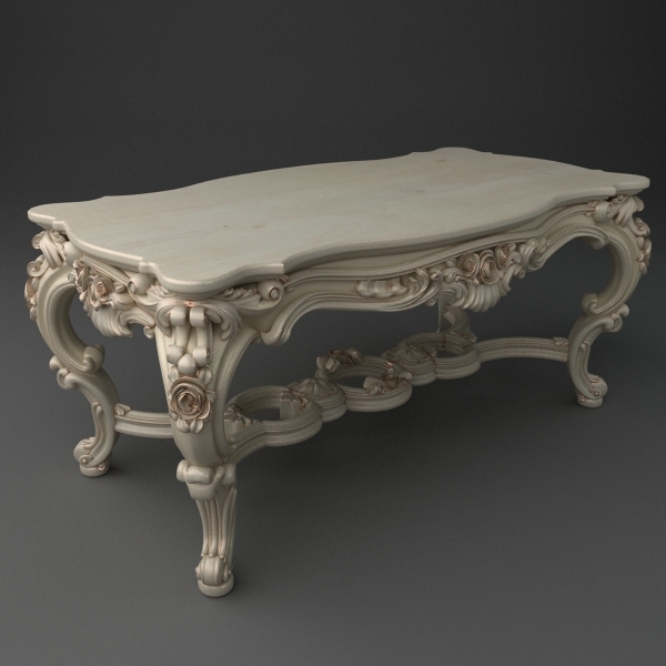 baroque table 3d model