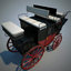 carriages set modelled 3d model