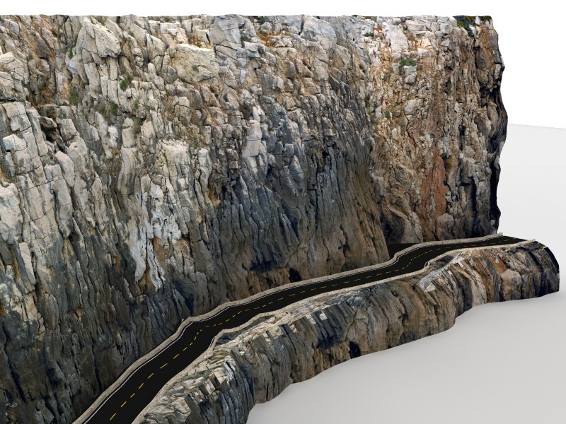 cliff road 3d model