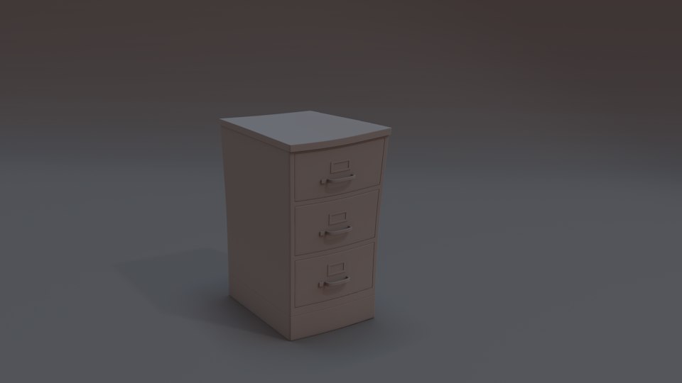 Cartoon Filing Cabinets 3d Model