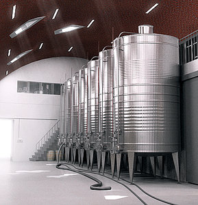 steel tank wine winery 3d model