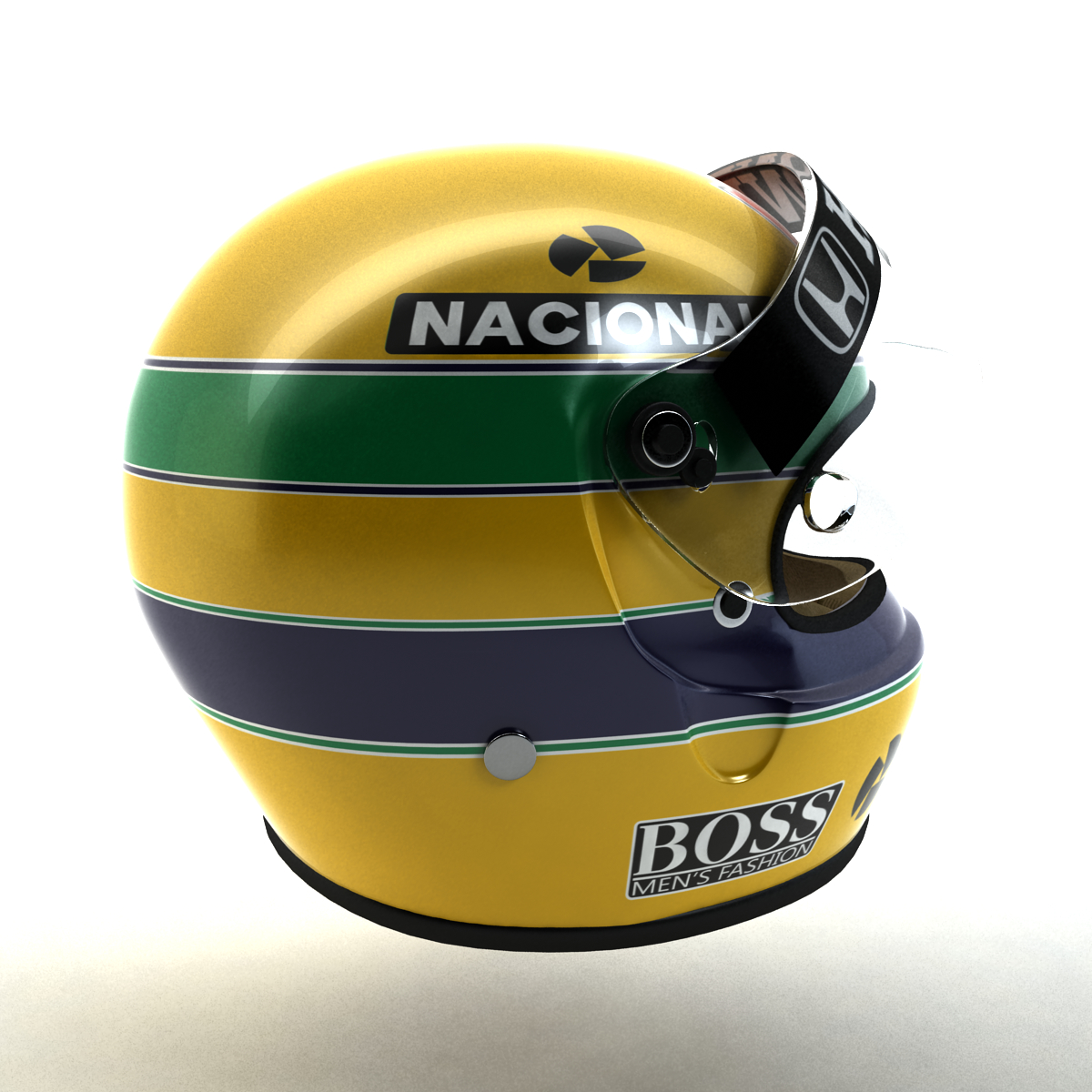 ayrton senna helmet 1988 3d 3ds
