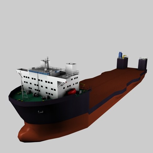 3d cargo ship