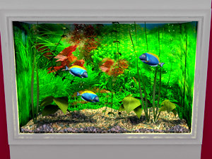 wall mounted aquarium 3d model