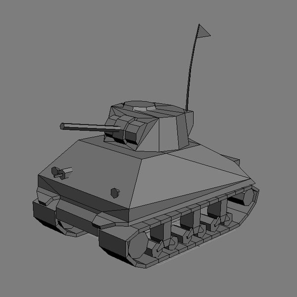 characters tank animation cartoon 3d model