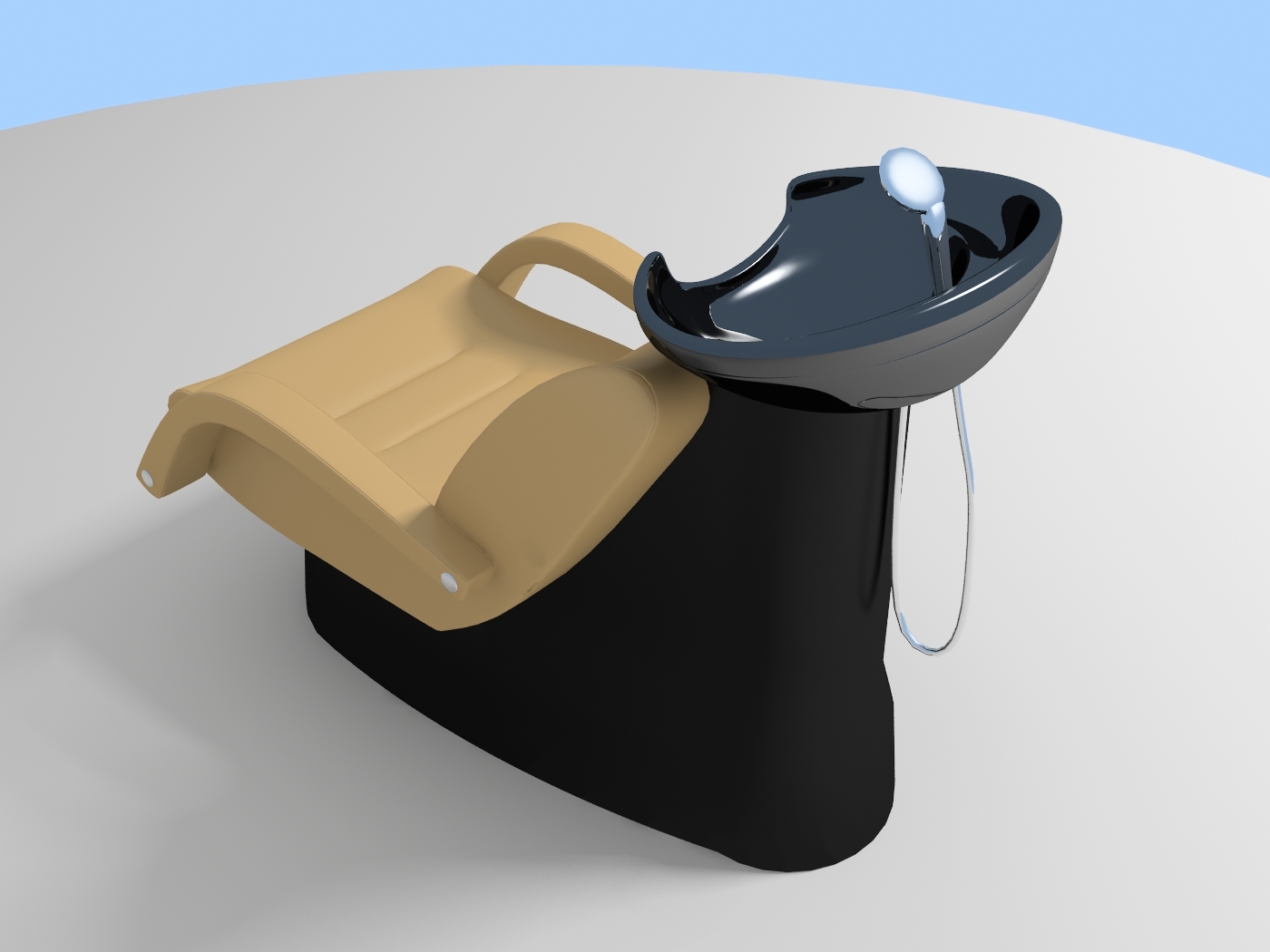 wash shampoo chair 3d model