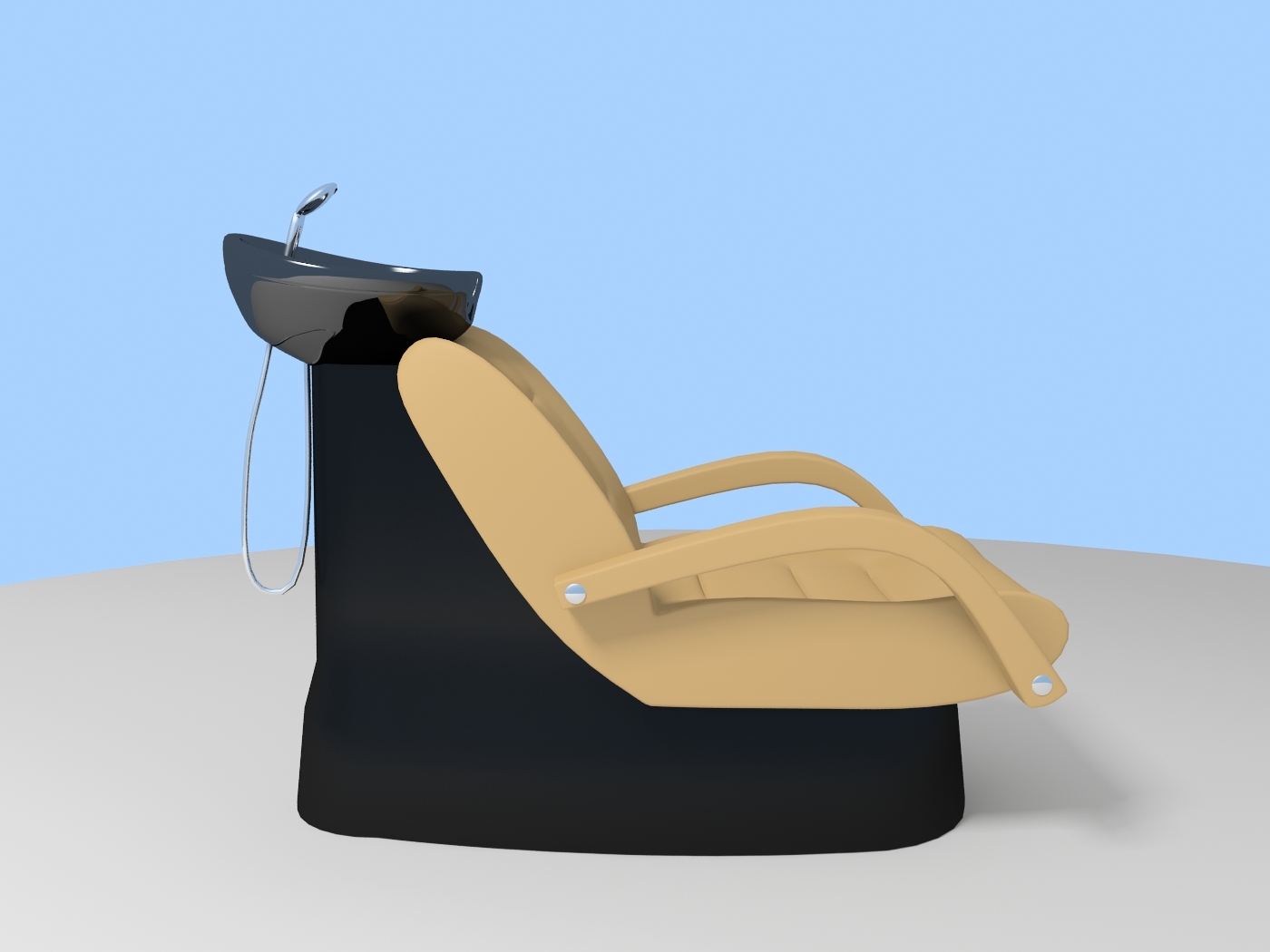 wash shampoo chair 3d model