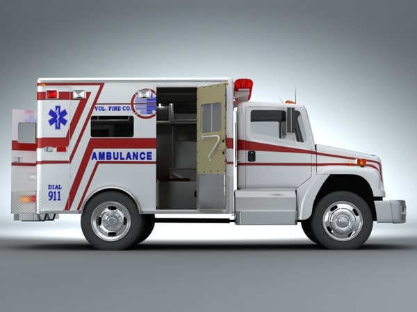 Emergency Ambulance 3d Model