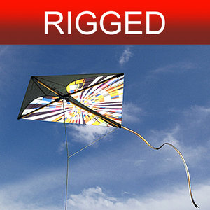 kite rigged 3d model