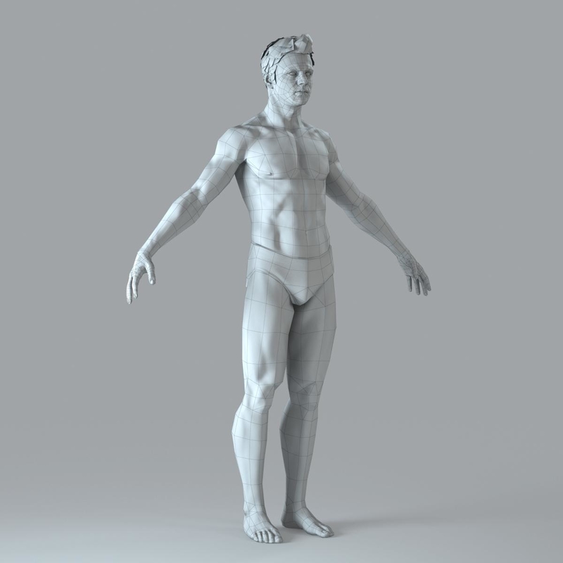 poseable human 3d model