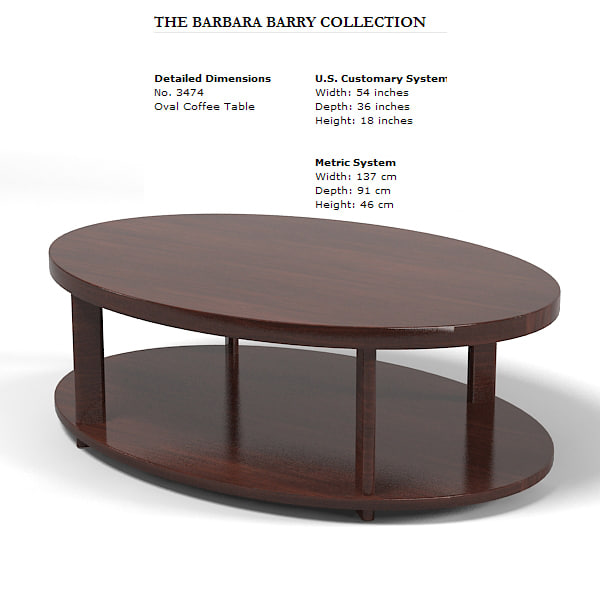 Baker 3474 Oval 3d Model
