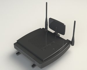 linksys router 3d model