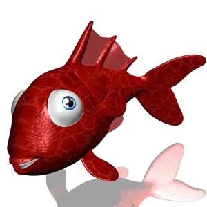 goldfish cartoon 3d model