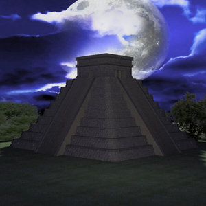 mayan pyramid 3d model
