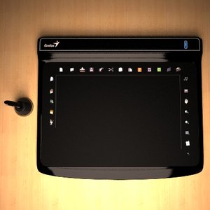 g-pen tablet 3d model