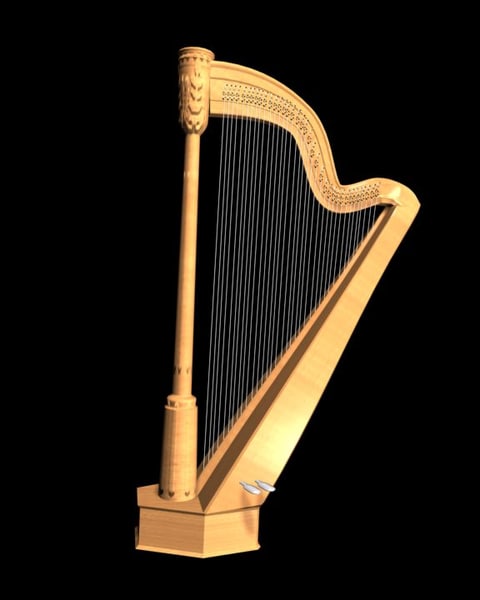 Harpa Clássica Modelo 3D - TurboSquid 554057