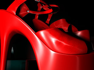 shoe heel woman 3d model
