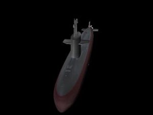 attack submarine 3d model