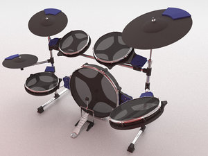 electric cymbals kick 3d model