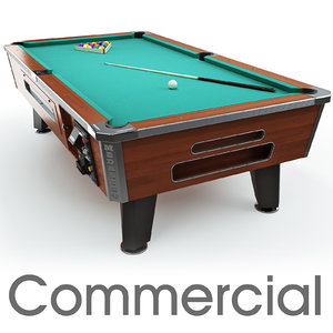 commercial pool table 8ft 3d model