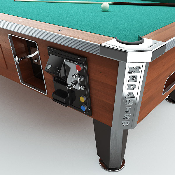 commercial pool table 8ft 3d model