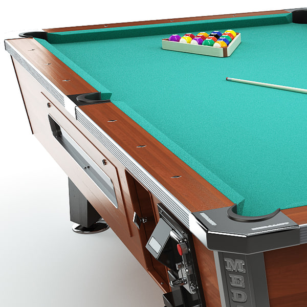commercial pool table 8ft 3d model