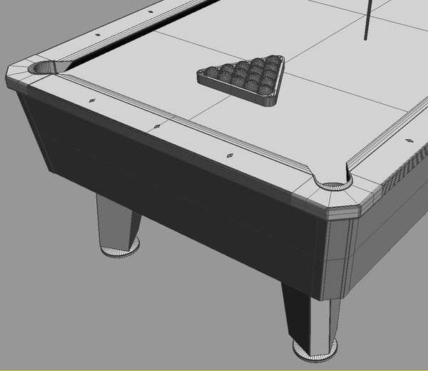 commercial pool table 8ft 3d model
