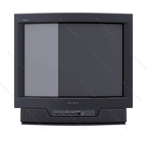 colour tv sony trinitron 3d model