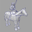 middle cavalry horse 3d model