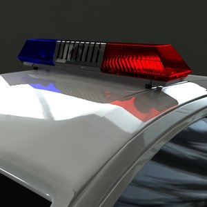 police light bar 3d model