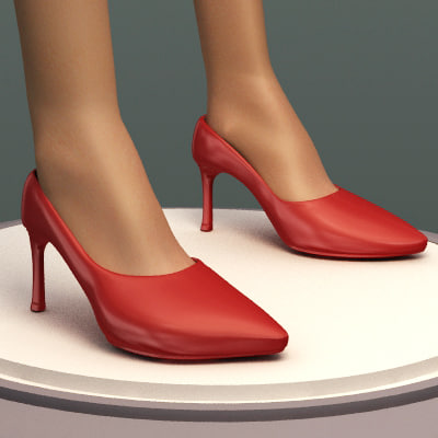 legs heel shoes 3d model