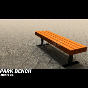 wooden park bench 3d 3ds
