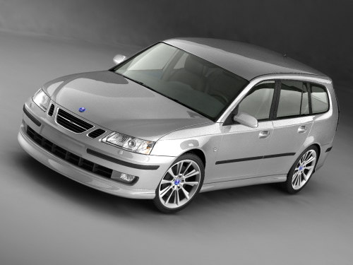 Saab 3d model