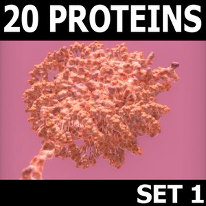 set 20 proteins 3d max